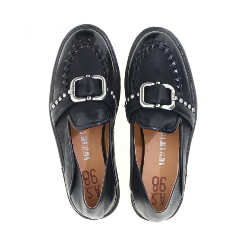 flat shoes A.S.98 Tamika Femme Noir | FR-154672UBN