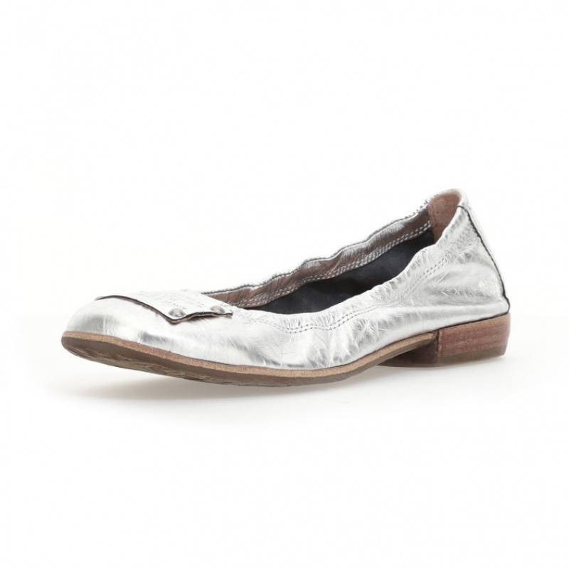 flat shoes A.S.98 Zula Femme Argent | FR-827965HAX