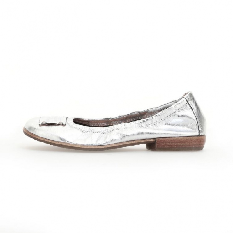 flat shoes A.S.98 Zula Femme Argent | FR-827965HAX