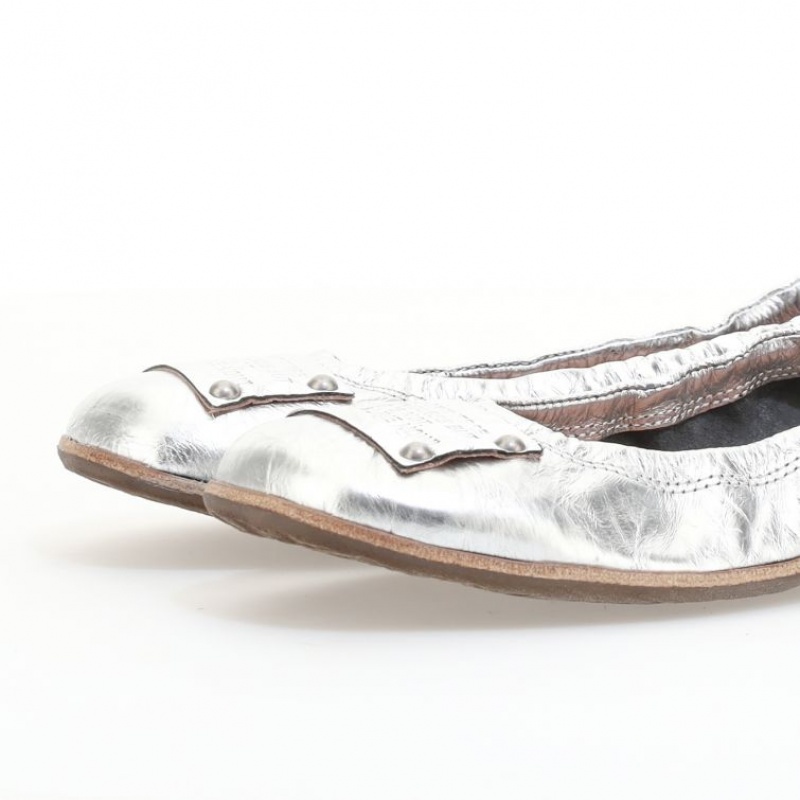 flat shoes A.S.98 Zula Femme Argent | FR-827965HAX