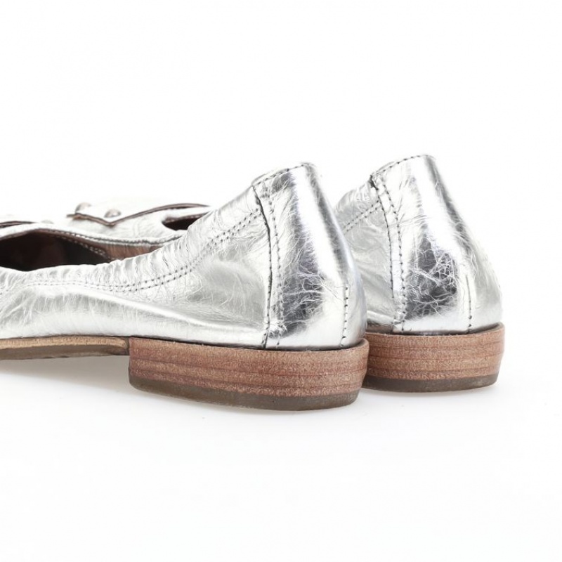 flat shoes A.S.98 Zula Femme Argent | FR-827965HAX