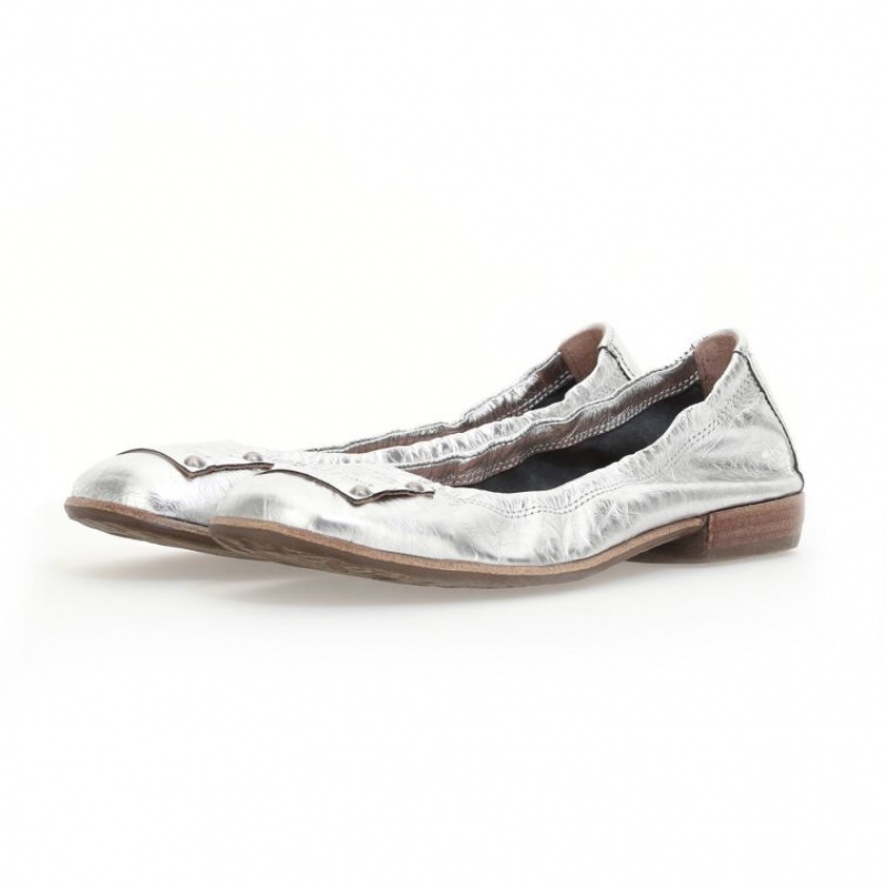 flat shoes A.S.98 Zula Femme Argent | FR-827965HAX