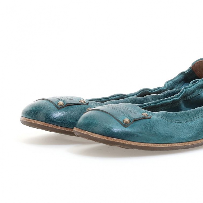 flat shoes A.S.98 Zula Femme Vert | FR-103648XUP