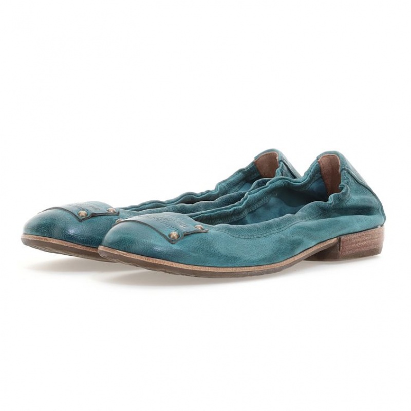 flat shoes A.S.98 Zula Femme Vert | FR-103648XUP